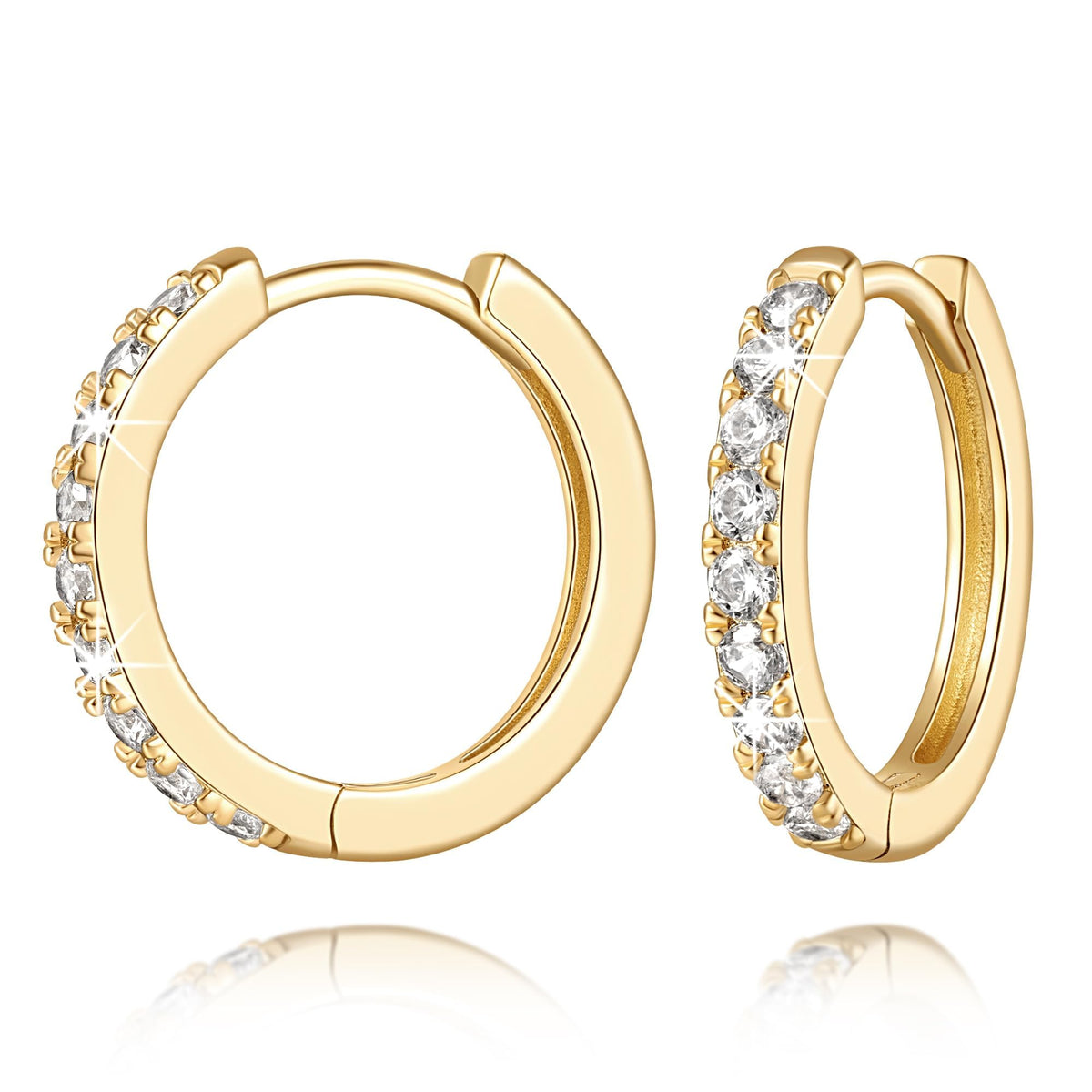 Yiidcii 14K Gold Hoop Earrings for Women 14K Gold Earrings for Women (16mm)