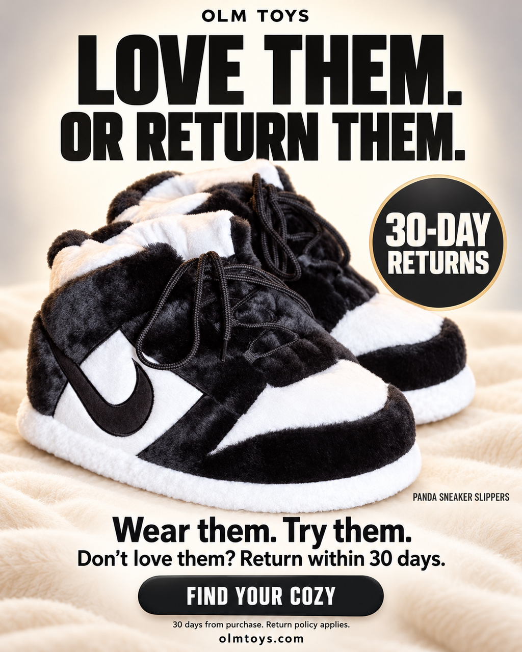 Panda Sneaker Slippers
