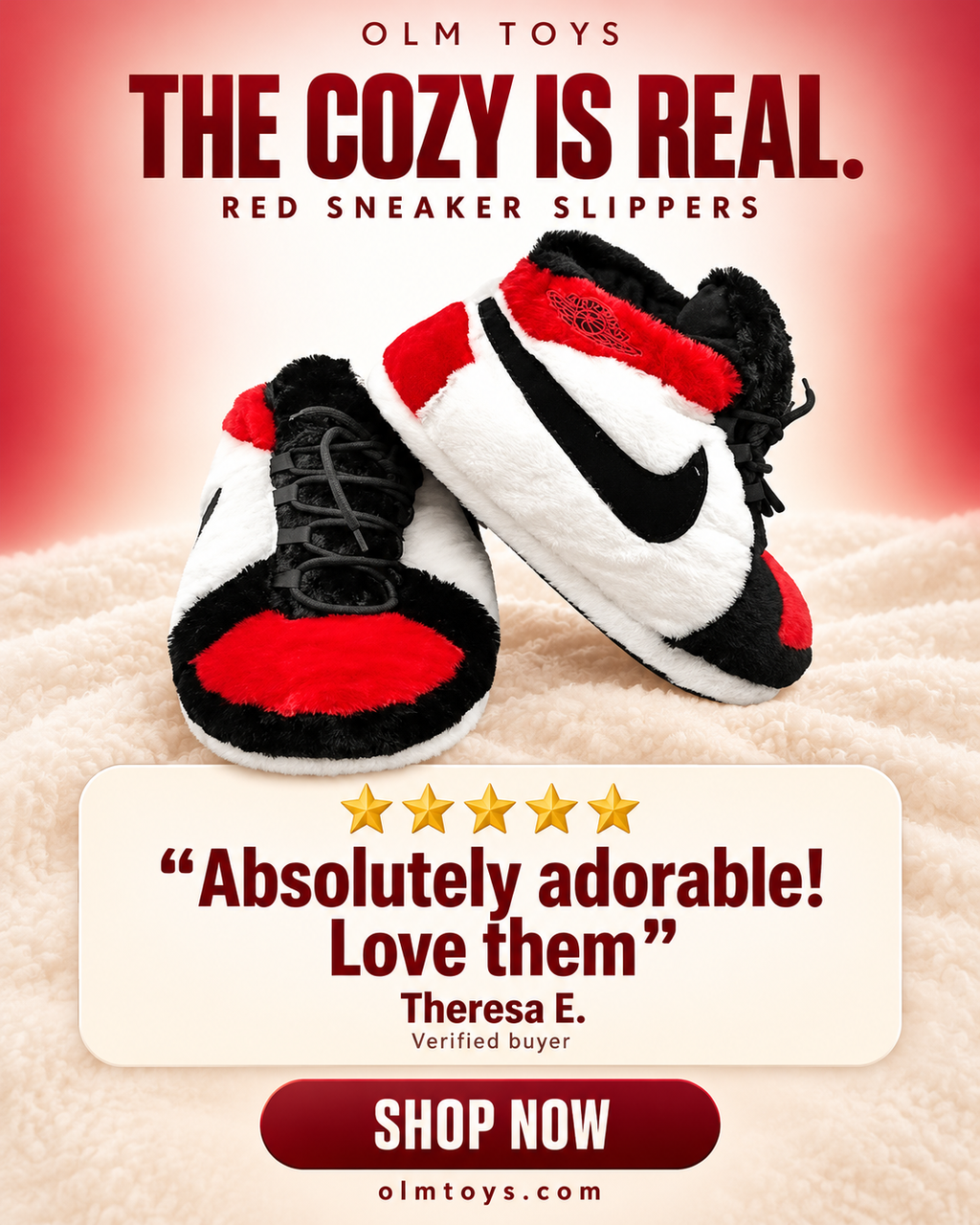 Red Sneaker Slippers